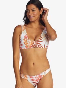 Hauts De Bikini Roxy Printed Beach Classics Bralette Femme Blanche | 423175CYD