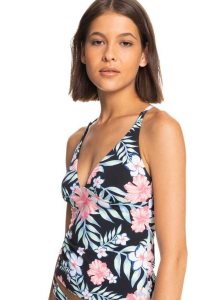 Hauts De Bikini Roxy Printed Beach Classics Tankini Femme Grise Foncé | 794062UOE