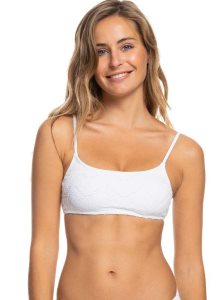 Hauts De Bikini Roxy Quiet Beauty Bralette Femme Blanche | 372896KQV