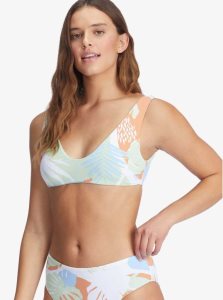 Hauts De Bikini Roxy Wildflowers Reversible Bralette Femme Blanche | 283710FRE