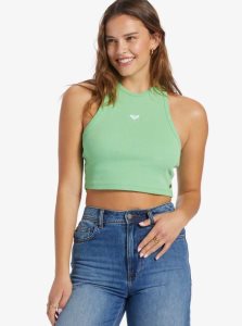 Hauts Roxy Bright Boardwalk High Knit Tank Femme Vert | 628309PBA