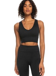 Hauts Roxy Chill Out Seamless Sports Bra Femme Grise Foncé | 594713QER
