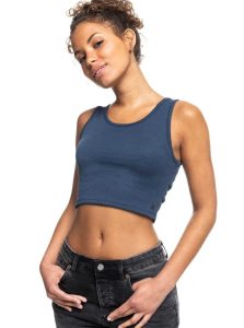Hauts Roxy Good Keepsake Crop Femme Indigo | 254830LZQ