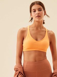 Hauts Roxy Heart Into It Sports Bra Femme Orange | 608915KOE
