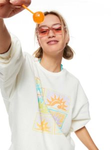 Hauts Roxy Morning Hike Sweatshirt Femme Blanche | 763915SXI