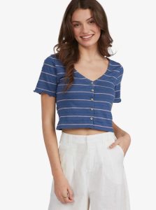 Hauts Roxy Uncomplicated Mind Button Up Femme Indigo | 815347WJU