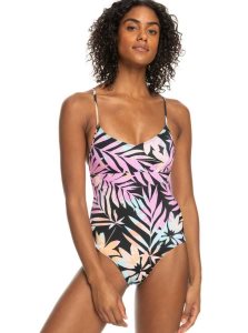 Maillots De Bain Roxy Active Femme Grise Foncé Vert | 350691SPJ