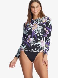 Maillots De Bain Roxy Active Sea Skippin Long Sleeve UPF 50 Femme Noir | 917623ZYF