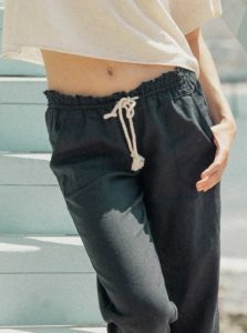 Pantalon Roxy Oceanside Flared Femme Noir | 231859OAG