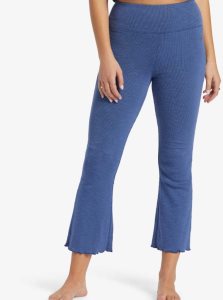 Pantalon Roxy Zuma Knit Pant High Taille Knit Flare Femme Indigo | 751630SHI