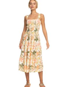 Peignoir Roxy Honeymoon Avenue Printed Midi Femme Blanche | 320615ATX