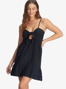 Peignoir Roxy Moonlit Tide Corta Length Lanières Femme Grise Foncé | 609473NZT