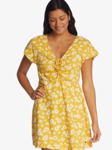 Peignoir Roxy Simple Thoughts Knit Mini Femme Jaune Fleur | 508316TMH