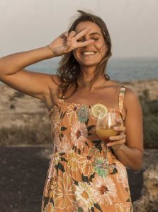 Peignoir Roxy Sunnier Shores Woven Maxi Femme | 157603WXK