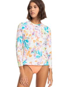 Rashguards Roxy Sea Skippin UPF 50 Long Sleeve Femme Blanche | 169758RTZ