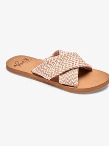 Sandales Roxy Roselani Femme Blanche Kaki | 287941MQA