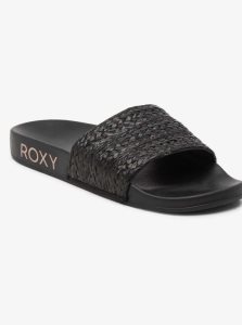 Sandales Roxy Slippy Jute Femme Noir | 719306OTL
