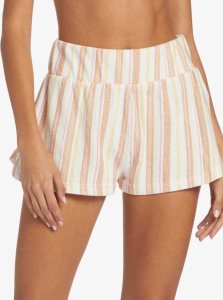 Shorts Roxy Drop A Wave Corta Sweatshirt Femme Stripes | 207641JKR