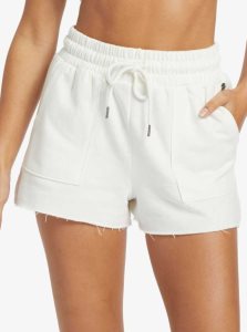 Shorts Roxy Hike Corta Sweatshirt Femme Blanche | 367584NEA