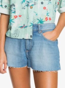 Shorts Roxy Kissing The Swell Denim Femme Bleu | 549378GHC