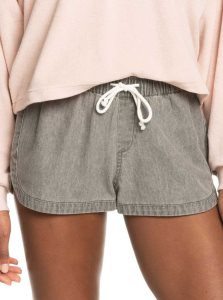 Shorts Roxy New Impossible Denim Femme Grise Clair | 973620LWV