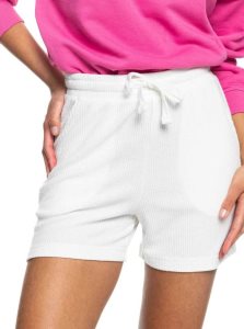 Shorts Roxy Sunday Morning Rib Femme Blanche | 561482MZP