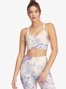 Soutien Gorge Sport Roxy Kaileo Elongated Femme Blanche Vert | 016935QXT