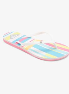 Tong Roxy Bermuda Sandals Femme Blanche Stripes | 729860OXL