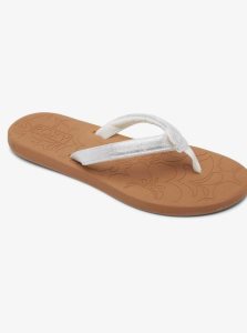 Tong Roxy Deeliah Sandals Femme Blanche Serpent | 385902AOF
