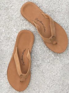 Tong Roxy Lorraine Mode Sandal Femme Marron Clair | 921680XYM