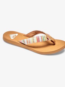 Tong Roxy Porto Raffia Femme Multicolore | 320156ASK