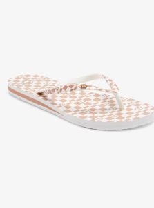 Tong Roxy Portofino Femme Marron Blanche | 653148DMX