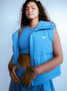 Vestes Roxy Kelia Oversized Zip Up Puffer Vest Femme | 340726VQP