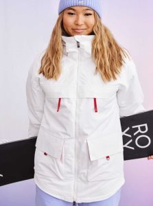 Vestes Snowboard Roxy Chloe Kim Insulated Femme Blanche | 970346WRE