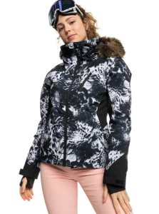 Vestes Snowboard Roxy Jet Ski Premium Insulated Femme Noir Fleur | 503641CIO